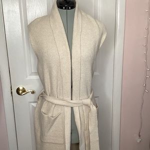 LOFT sleeveless wrap cardigan Womens large